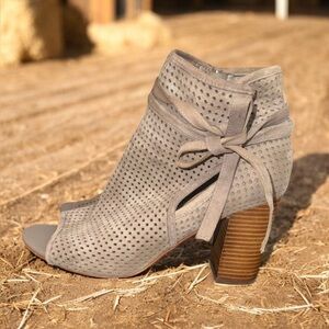 SAM EDELMAN Ellery open toe leather ankle booties women’s shoes boots size 8.5